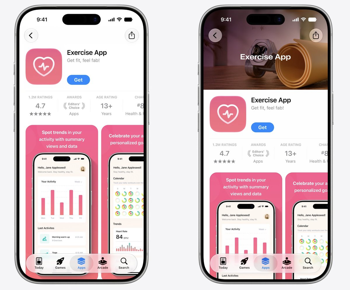 App Store Connect’te yeni header image ve Asset Library ekranları