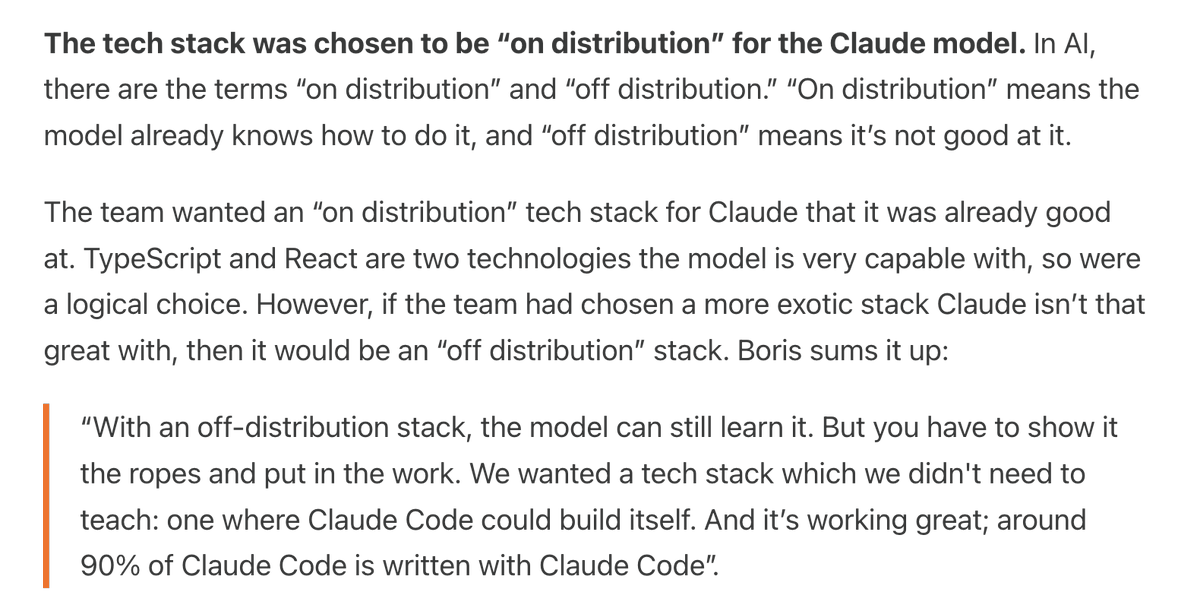 Claude Code’un büyük kısmının Claude Code ile yazıldığını gösteren paylaşım