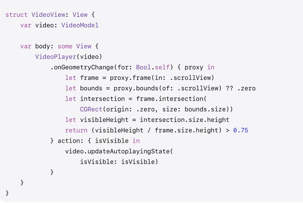 SwiftUI onGeometryChange modifier örneği